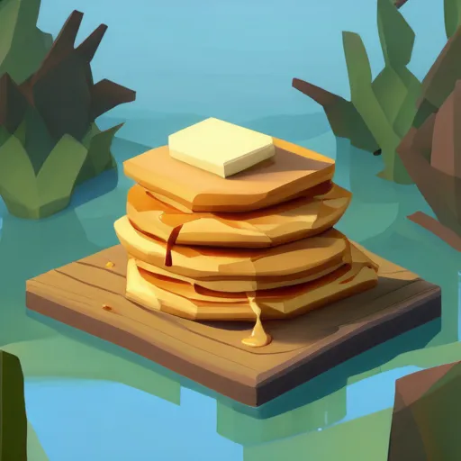 Low-Poly Pancakes in Kelp Forest