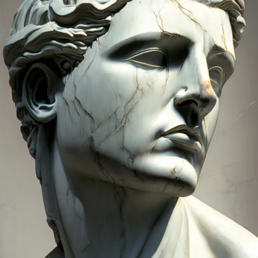 Weathered Marble Statue